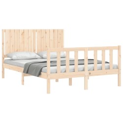 Cadre de lit sans matelas 140x190 cm bois de pin massif 