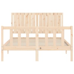 Cadre de lit sans matelas 140x190 cm bois de pin massif 