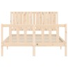 Cadre de lit sans matelas 140x190 cm bois de pin massif 