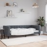 Lit de repos gris foncé 90x190 cm velours 