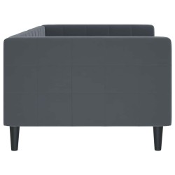 Lit de repos gris foncé 90x190 cm velours 