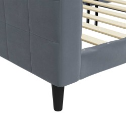 Lit de repos gris foncé 90x190 cm velours 