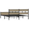 Cadre de lit en métal sans matelas chêne sonoma 183x213 cm 