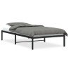 Cadre de lit métal sans matelas noir 100x200 cm 