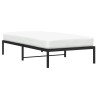 Cadre de lit métal sans matelas noir 100x200 cm 