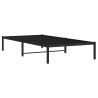 Cadre de lit métal sans matelas noir 100x200 cm 