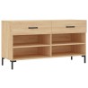 Banc à chaussures chêne sonoma 102x35x55 cm bois d'ingénierie 