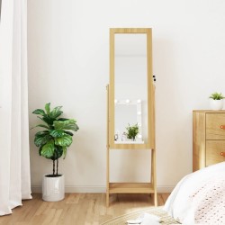 Armoire à bijoux miroir avec lumières LED sur pied 
