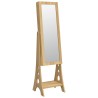 Armoire à bijoux miroir avec lumières LED sur pied 