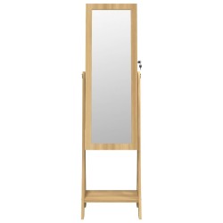 Armoire à bijoux miroir avec lumières LED sur pied 