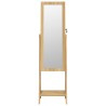 Armoire à bijoux miroir avec lumières LED sur pied 