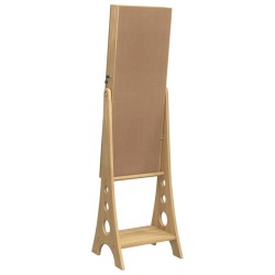 Armoire à bijoux miroir avec lumières LED sur pied 