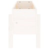 Lit surélevé de jardin blanc 101x30x38 cm bois de pin massif 