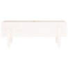 Lit surélevé de jardin blanc 101x30x38 cm bois de pin massif 