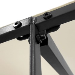 Auvent crème 2x2,3 m 180 g/m² tissu et acier 