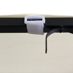 Auvent crème 2x2,3 m 180 g/m² tissu et acier 
