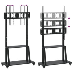 Meuble TV sur roulettes pour écran 32-90 pouces max VESA 