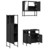 Ensemble de meubles salle de bain 3 pcs noir bois d'ingénierie 