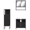 Ensemble de meubles salle de bain 3 pcs noir bois d'ingénierie 
