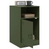 Table de chevet vert olive 34,5x39x62 cm acier 