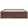 Cadre de lit sans matelas chêne marron 160x200 cm 