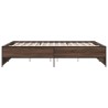 Cadre de lit sans matelas chêne marron 160x200 cm 