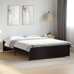 Cadre de lit sans matelas noir 160x200 cm 