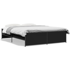 Cadre de lit sans matelas noir 160x200 cm 