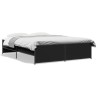 Cadre de lit sans matelas noir 160x200 cm 