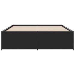 Cadre de lit sans matelas noir 160x200 cm 