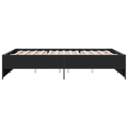Cadre de lit sans matelas noir 160x200 cm 