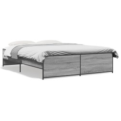 Cadre de lit sans matelas sonoma gris 160x200 cm 