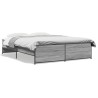 Cadre de lit sans matelas sonoma gris 160x200 cm 