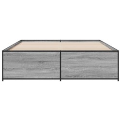 Cadre de lit sans matelas sonoma gris 160x200 cm 