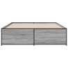 Cadre de lit sans matelas sonoma gris 160x200 cm 
