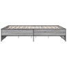 Cadre de lit sans matelas sonoma gris 160x200 cm 