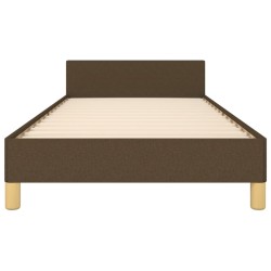 Cadre de lit sans matelas et tête de lit marron foncé 90x190cm 