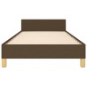Cadre de lit sans matelas et tête de lit marron foncé 90x190cm 