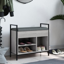 Banc à chaussures sonoma gris 65,5x32x57,5 cm bois d'ingénierie 