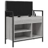 Banc à chaussures sonoma gris 65,5x32x57,5 cm bois d'ingénierie 