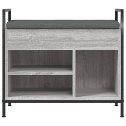 Banc à chaussures sonoma gris 65,5x32x57,5 cm bois d'ingénierie 