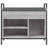 Banc à chaussures sonoma gris 65,5x32x57,5 cm bois d'ingénierie 