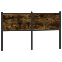 Tête de lit chêne fumé 150 cm bois d'ingénierie et acier 