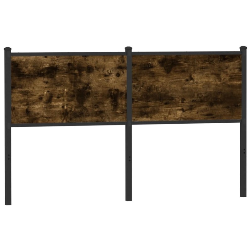 Tête de lit chêne fumé 150 cm bois d'ingénierie et acier Tête de lit chêne fumé 150 cm bois d'ingénierie et acier