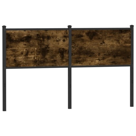 Tête de lit chêne fumé 150 cm bois d'ingénierie et acier 