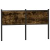 Tête de lit chêne fumé 150 cm bois d'ingénierie et acier 