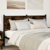 Tête de lit chêne fumé 150 cm bois d'ingénierie et acier 