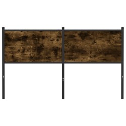 Tête de lit chêne fumé 150 cm bois d'ingénierie et acier 