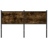 Tête de lit chêne fumé 150 cm bois d'ingénierie et acier 