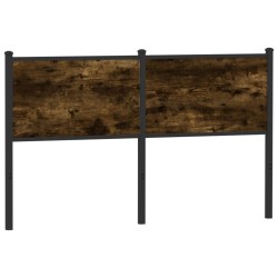 Tête de lit chêne fumé 150 cm bois d'ingénierie et acier 